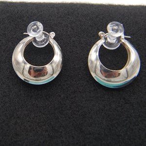Silver, Cute and Simple, Half Circle, Earrings